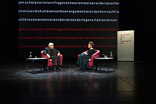 Barbara Blaha im Gespräch mit Peter Huemer, Foto: Christian Fischer