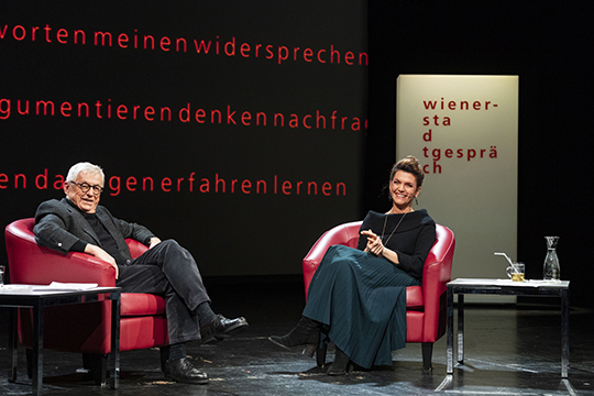 Barbara Blaha im Gespräch mit Peter Huemer, Foto: Christian Fischer