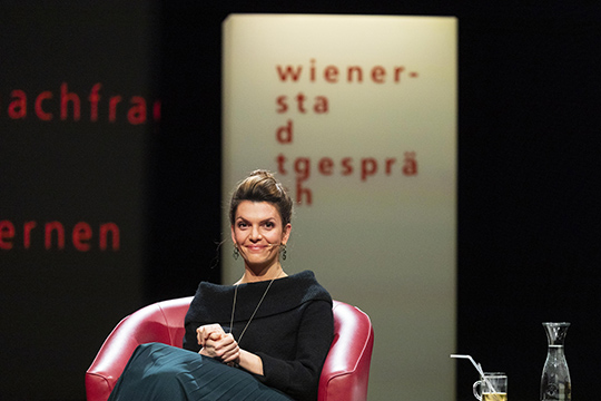 Barbara Blaha im Gespräch mit Peter Huemer, Foto: Christian Fischer