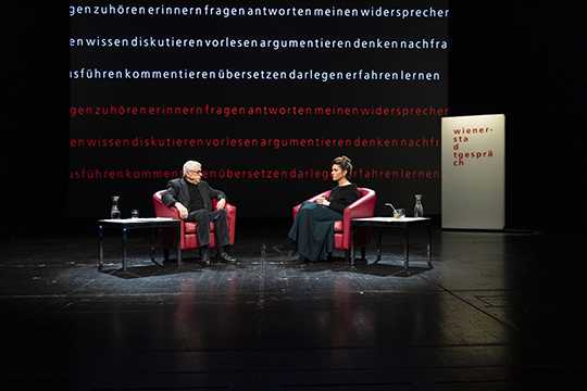 Barbara Blaha im Gespräch mit Peter Huemer, Foto: Christian Fischer