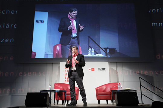 Jan-Werner Müller im Gespräch mit Peter Huemer, Foto: Christina Fischer