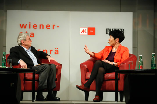 Prof. Helga Nowotny im Gespräch mit Peter Huemer, Foto: Christian Fischer