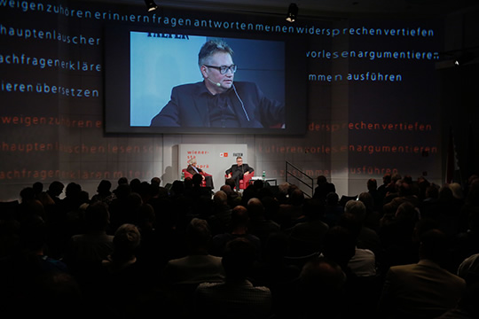 Thomas Wagner im Gespräch mit Peter Huemer, Foto: Christian Fischer